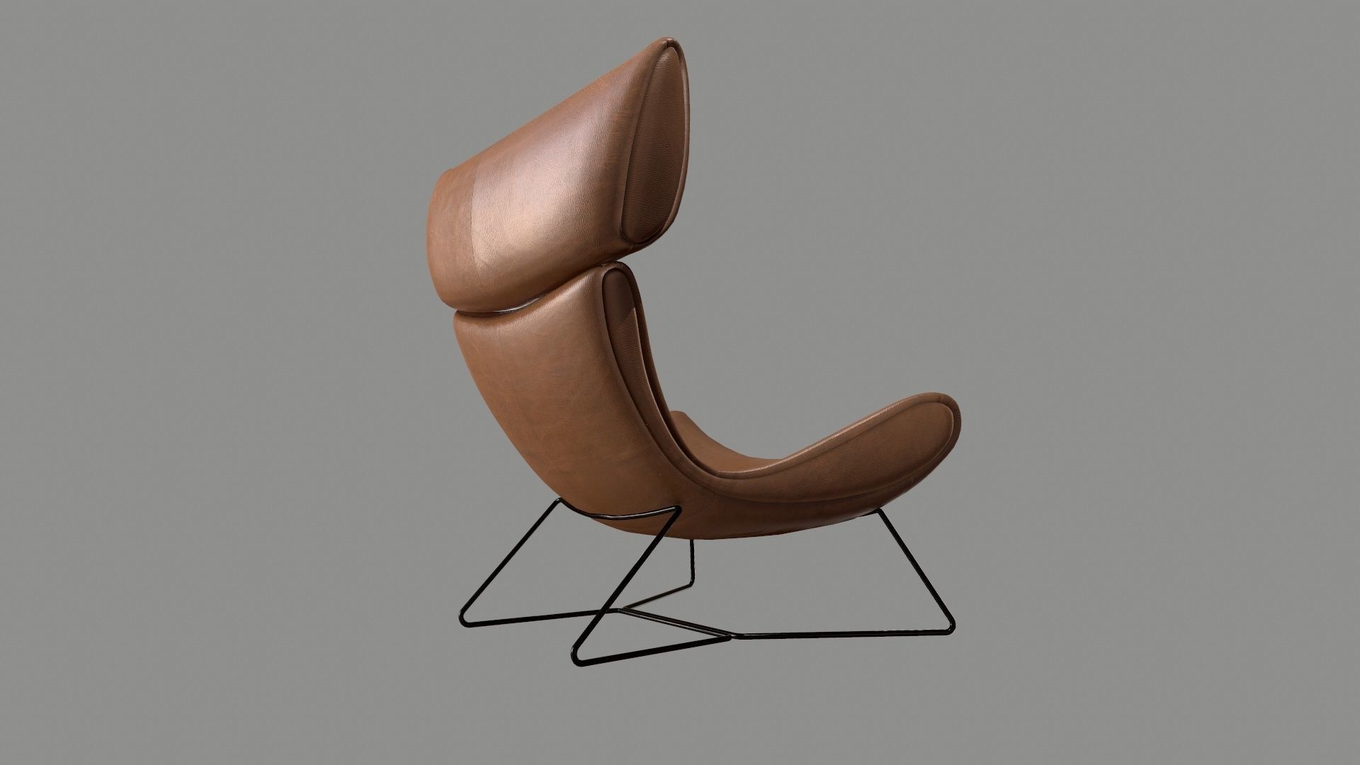 Armchair 08 PBR Low-poly 3D model_4