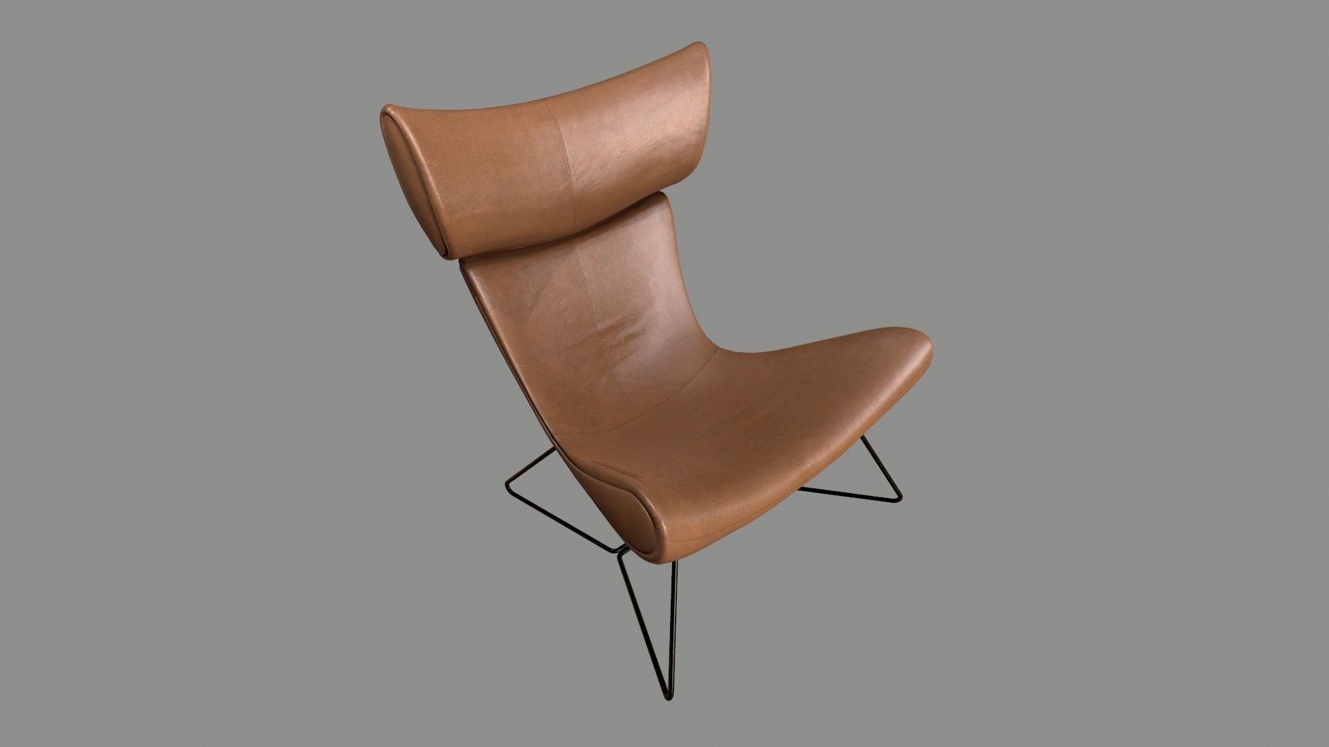 Armchair 08 PBR Low-poly 3D model_5