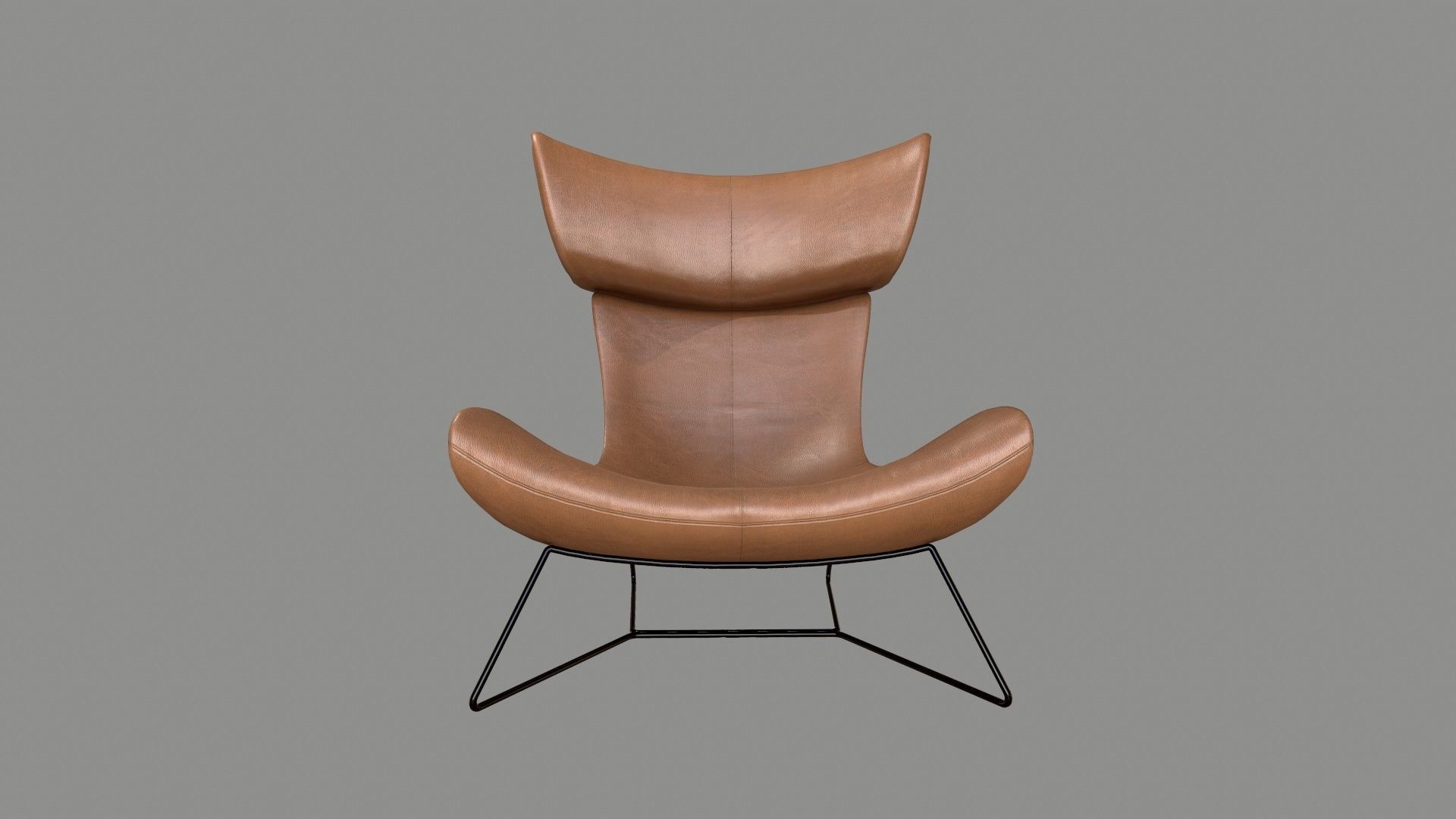 Armchair 08 PBR Low-poly 3D model_1