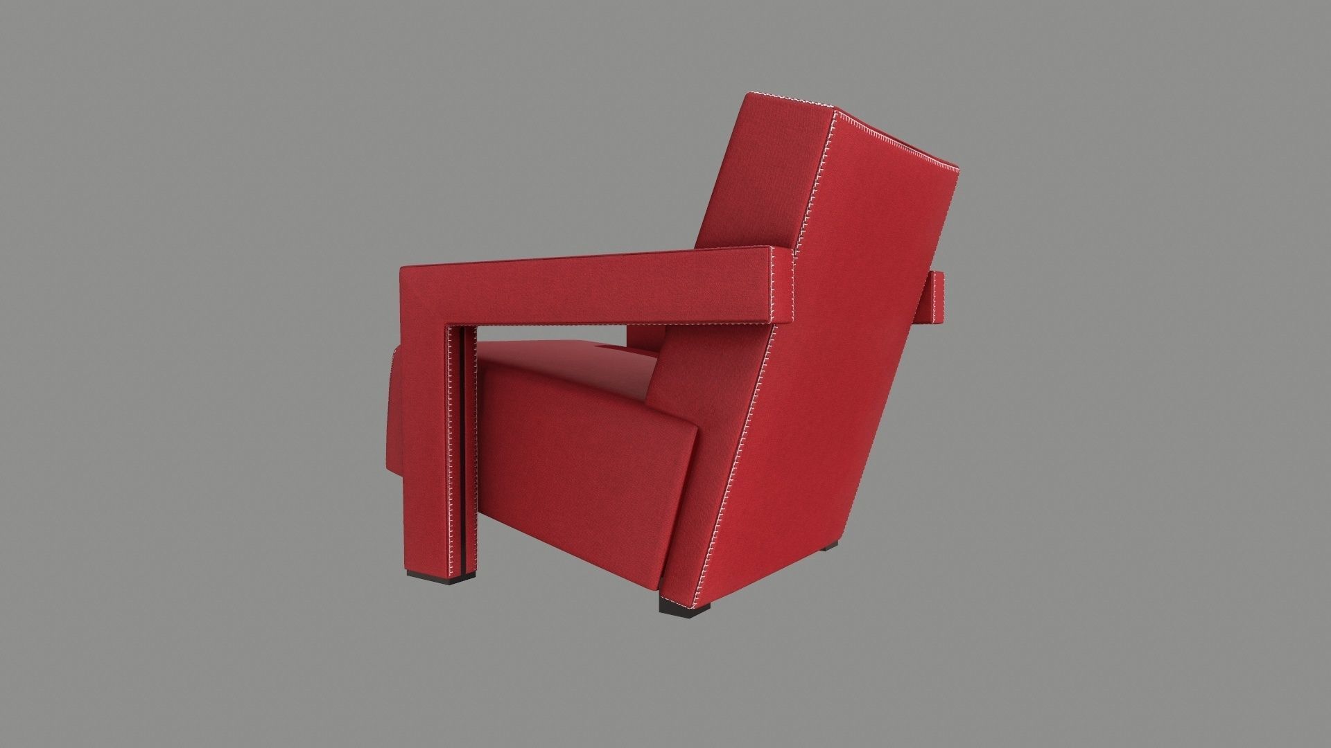 Armchair 09 PBR Low-poly 3D model_2