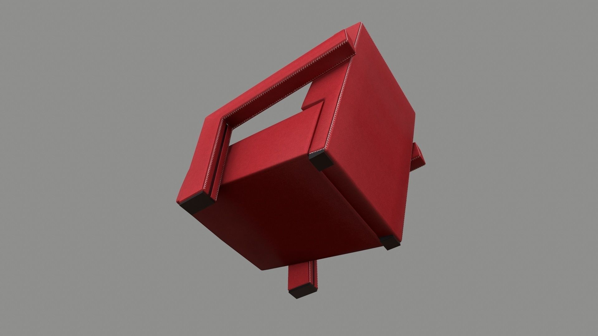 Armchair 09 PBR Low-poly 3D model_5