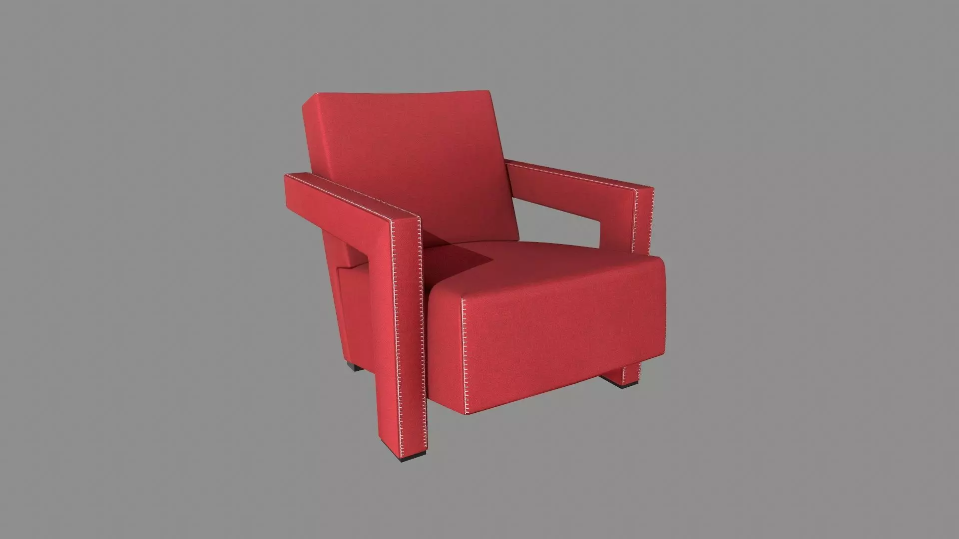 Armchair 09 PBR Low-poly 3D model_0