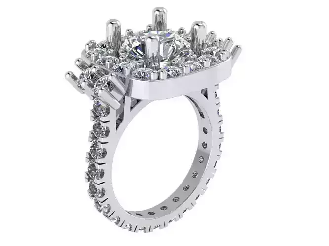 Square Halo Diamond Ring 1046
