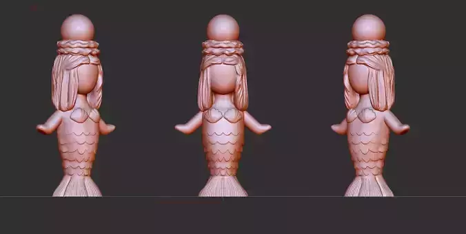 Mermaid printable model 