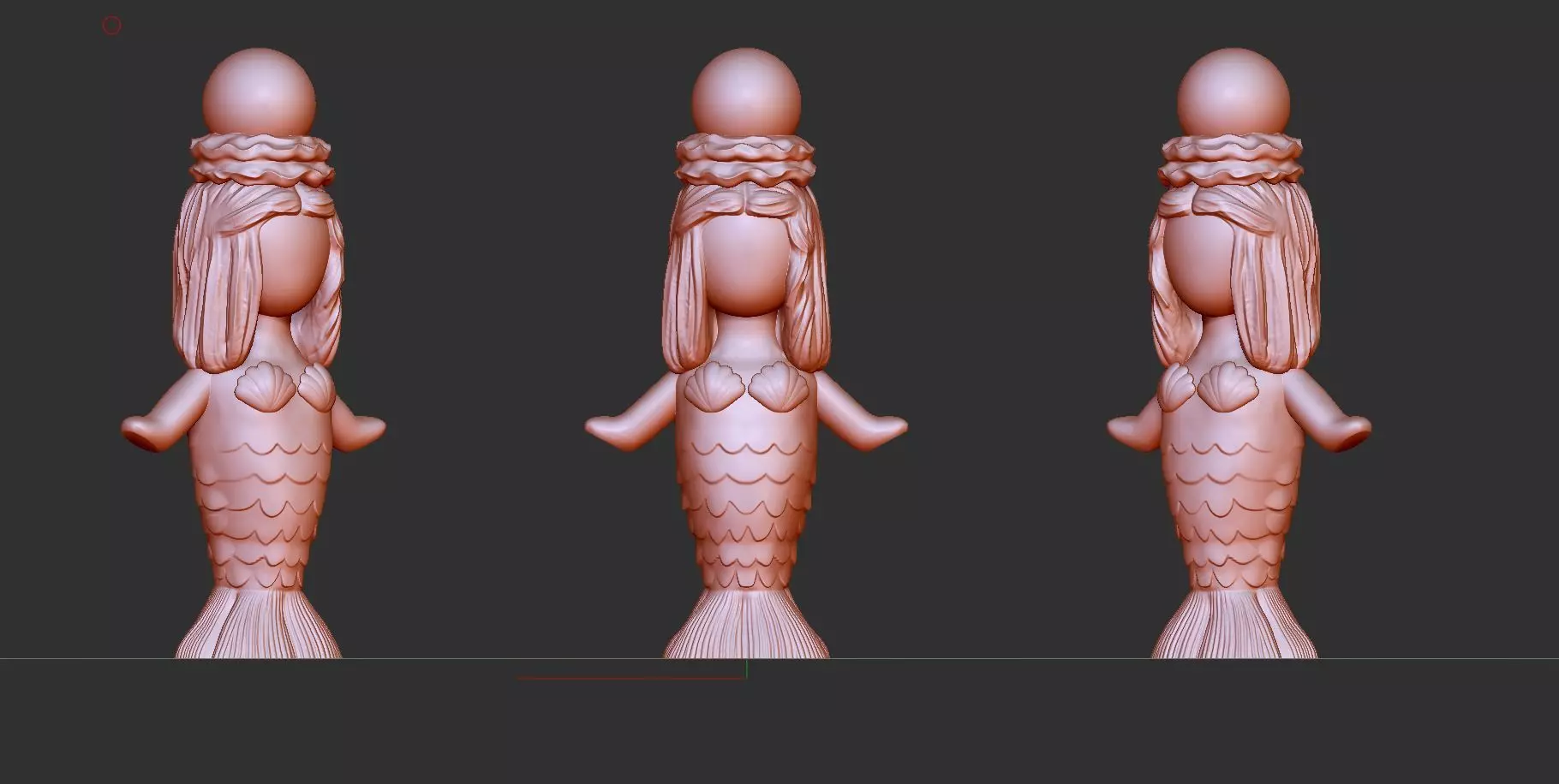 Mermaid printable model  3D print model_0