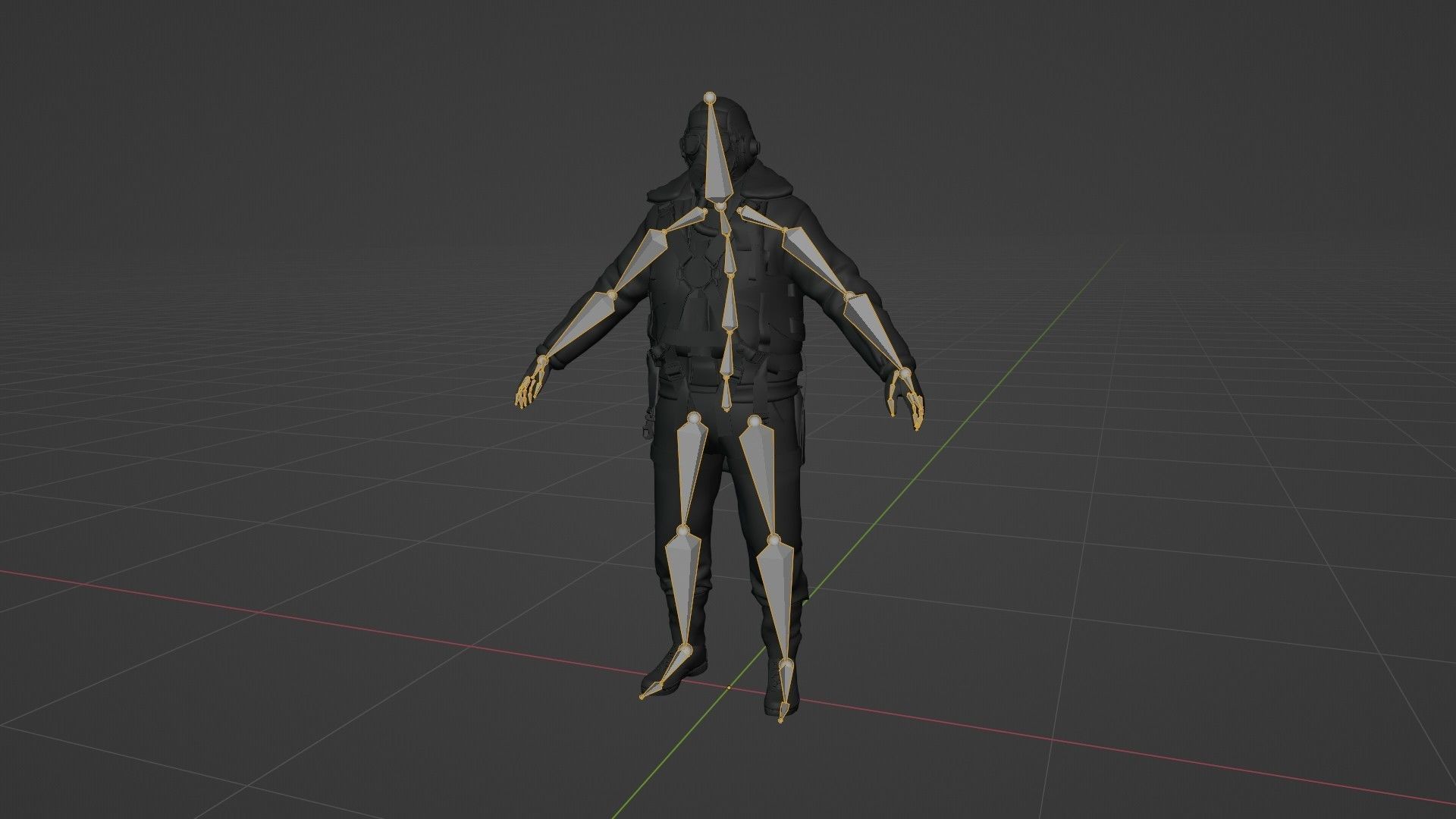 SOLDIER WWII USA Pilot Rigged 3D model_18