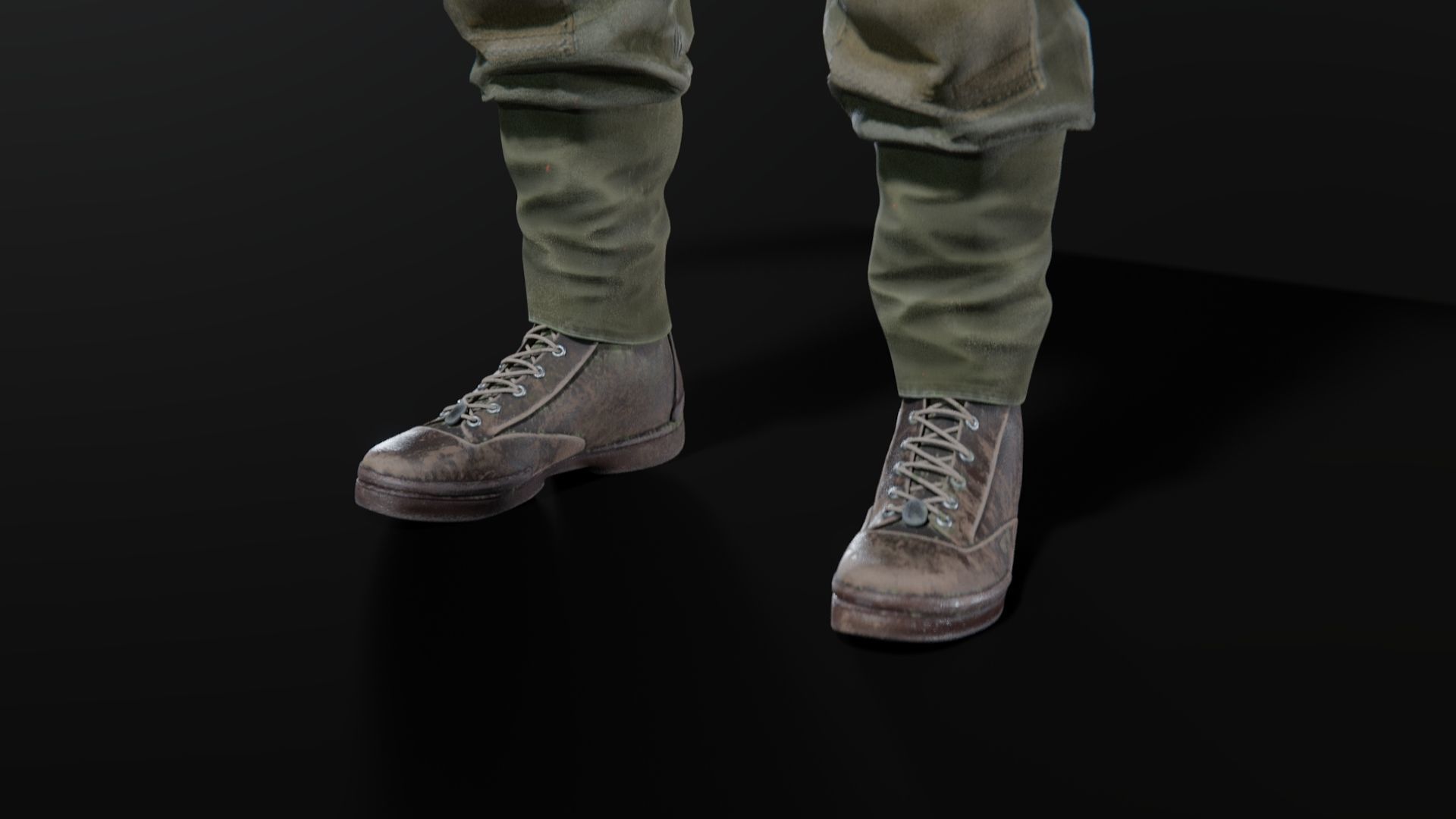 SOLDIER WWII USA Pilot Rigged 3D model_17