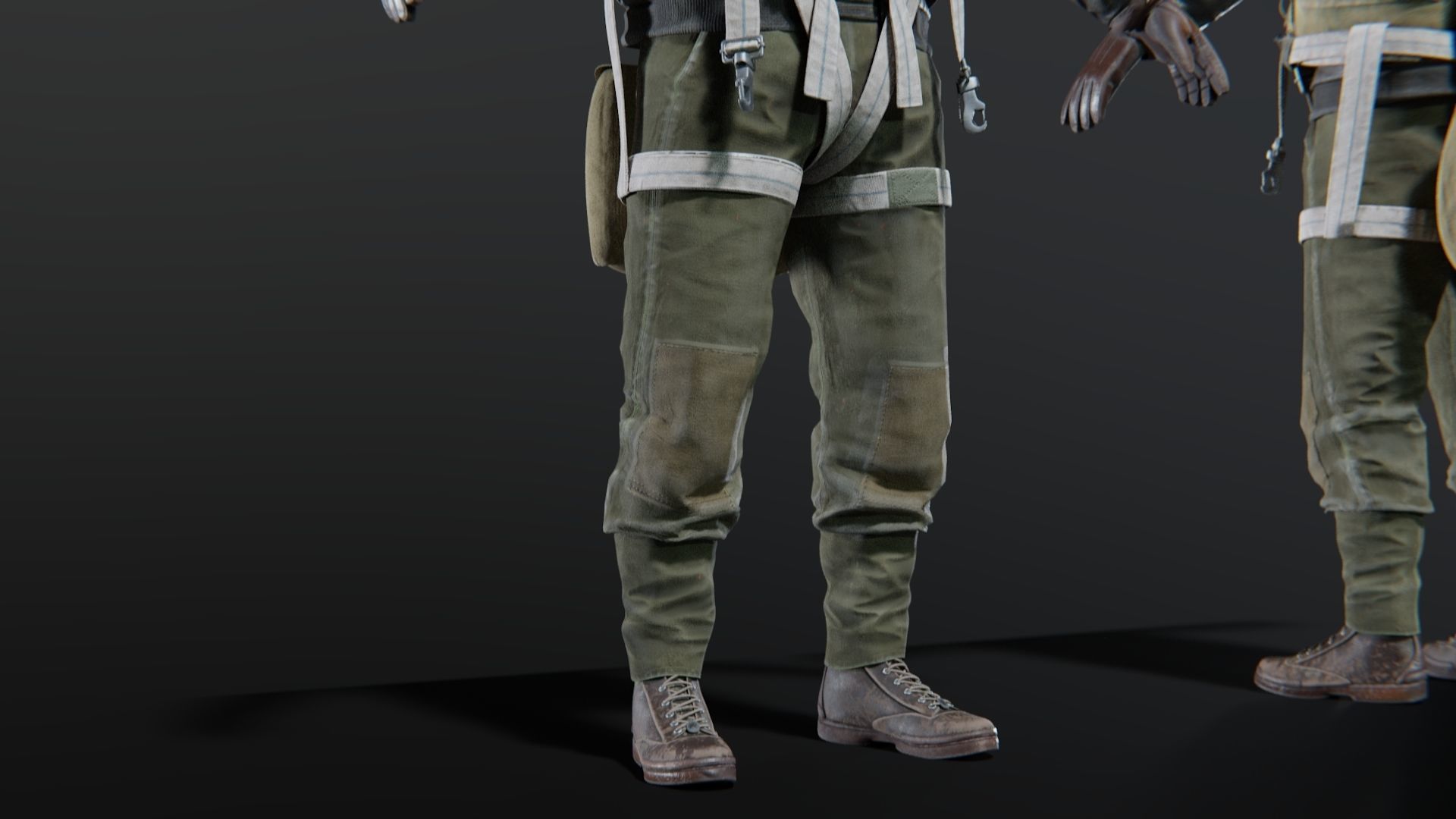 SOLDIER WWII USA Pilot Rigged 3D model_12