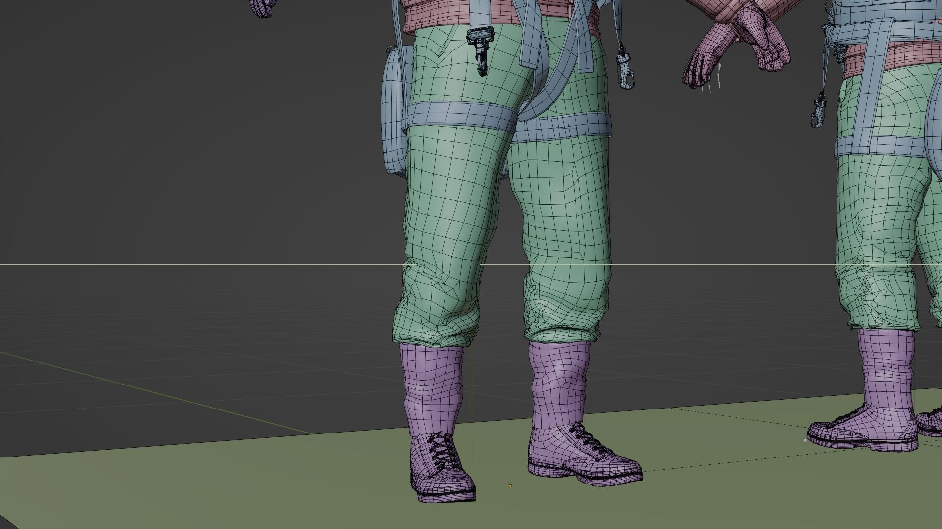 SOLDIER WWII USA Pilot Rigged 3D model_25
