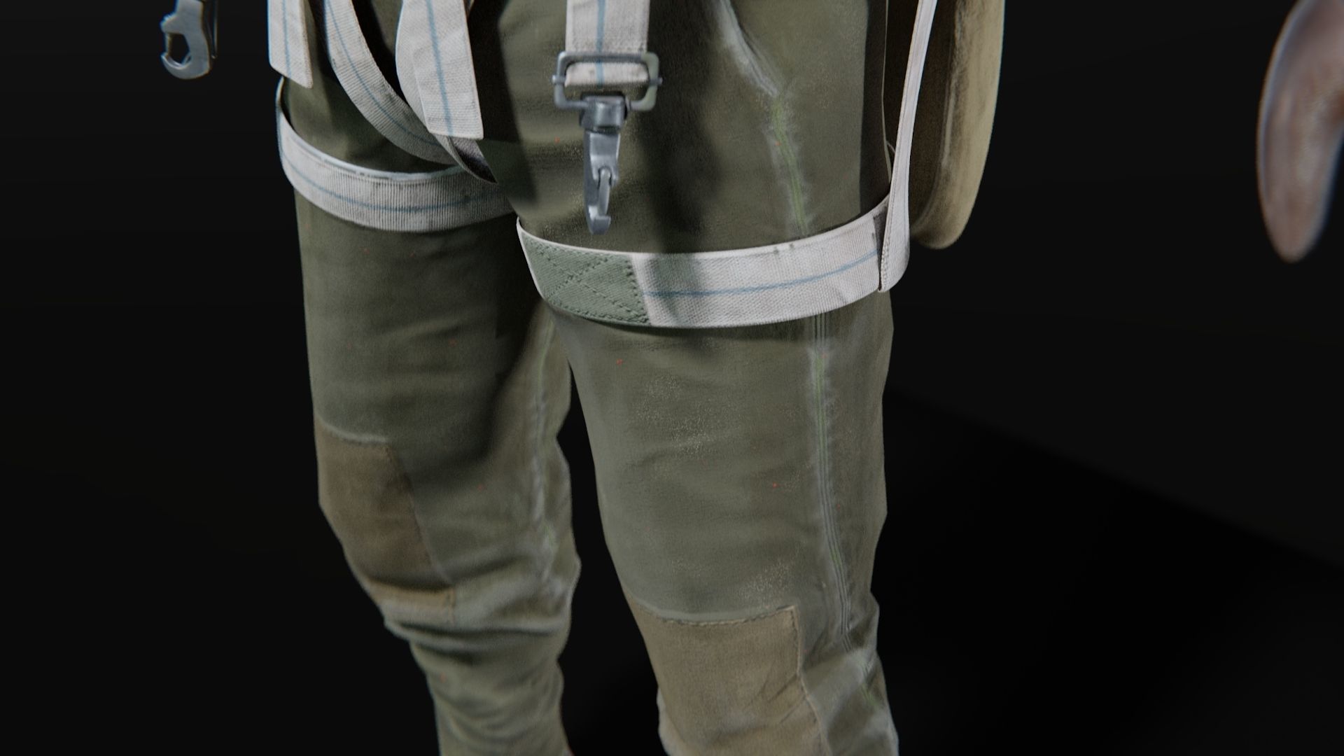 SOLDIER WWII USA Pilot Rigged 3D model_13