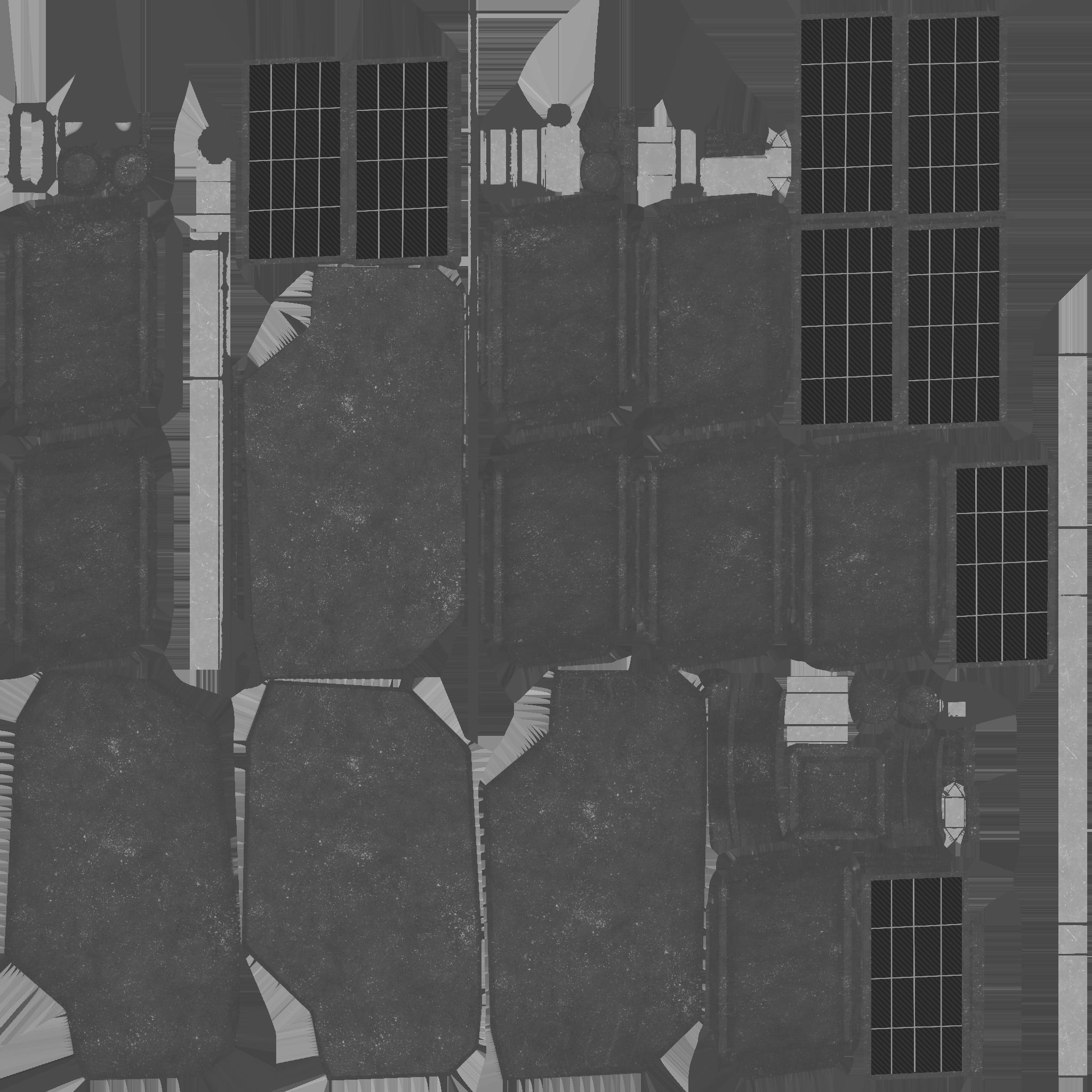 Satellite B06 Black Steel - SciFi Space Design Low-poly 3D model_24