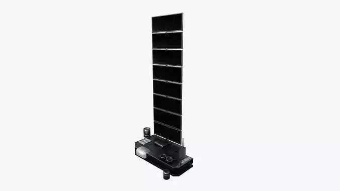 Satellite B06 Black Steel - SciFi Space Design Low-poly 3D model