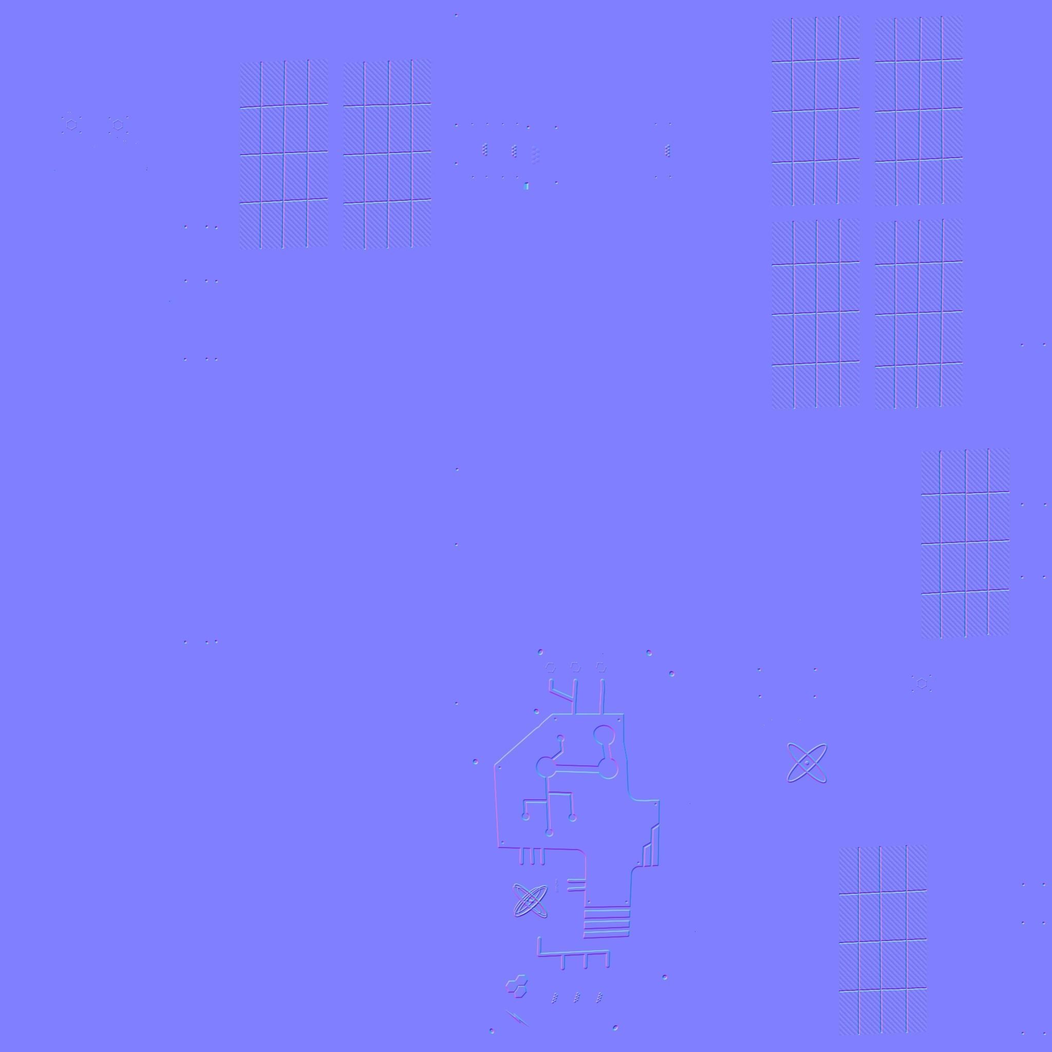 Satellite B07 Dirt Blue - SciFi Space Design Low-poly 3D model_23