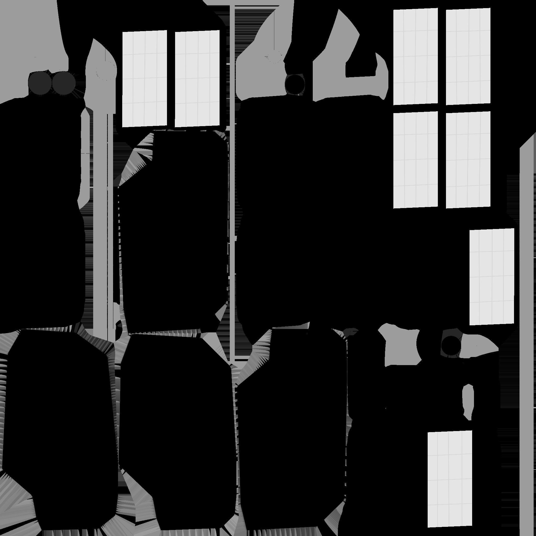 Satellite B07 Dirt Blue - SciFi Space Design Low-poly 3D model_22