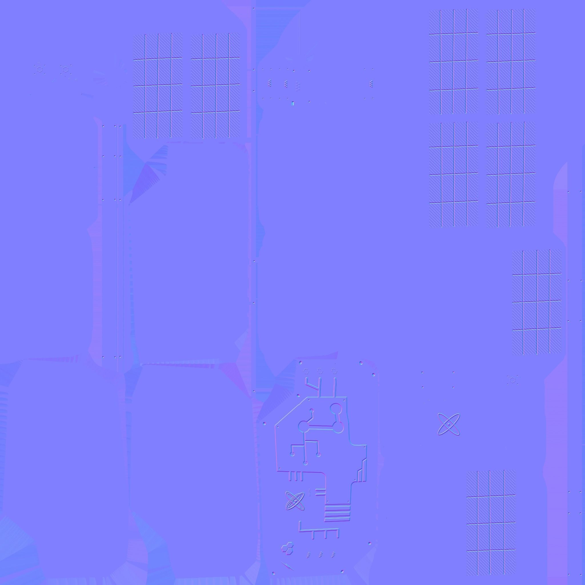 Satellite B08 Aluminum - SciFi Space Design Low-poly 3D model_23