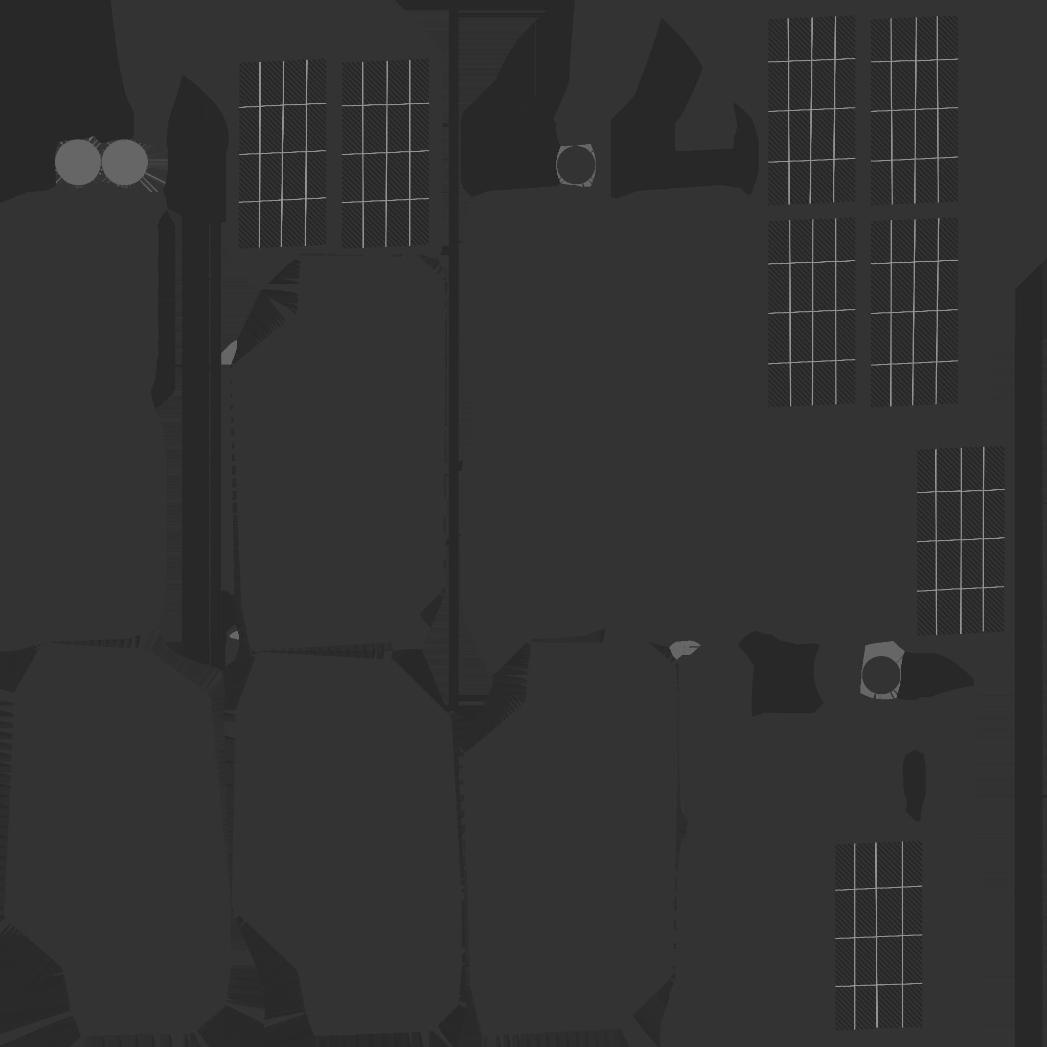 Satellite B08 Aluminum - SciFi Space Design Low-poly 3D model_24