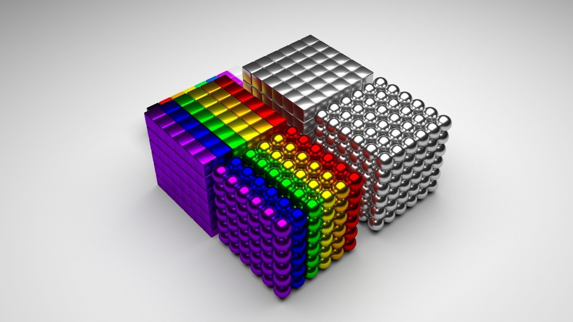 3D Print Ready Magnetic Balls and Cubes For Children As Toy 3D print model_2