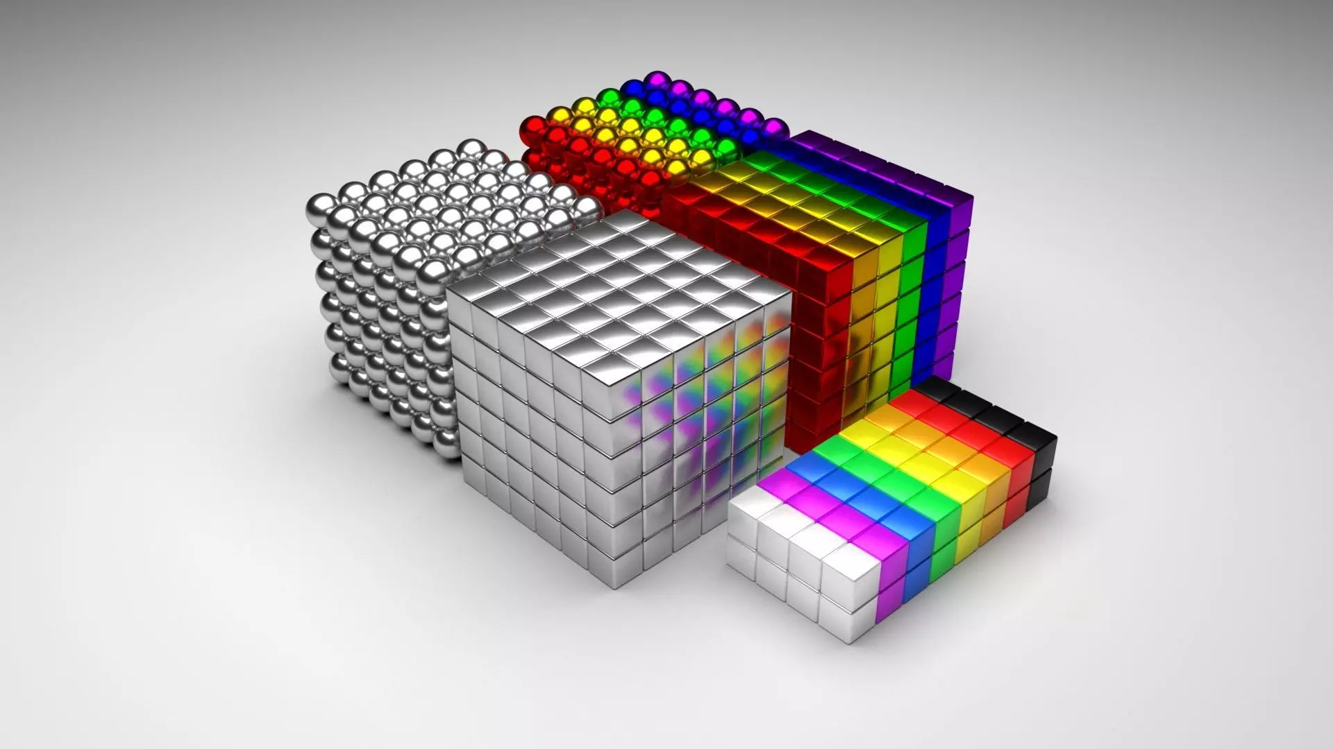 3D Print Ready Magnetic Balls and Cubes For Children As Toy 3D print model_0