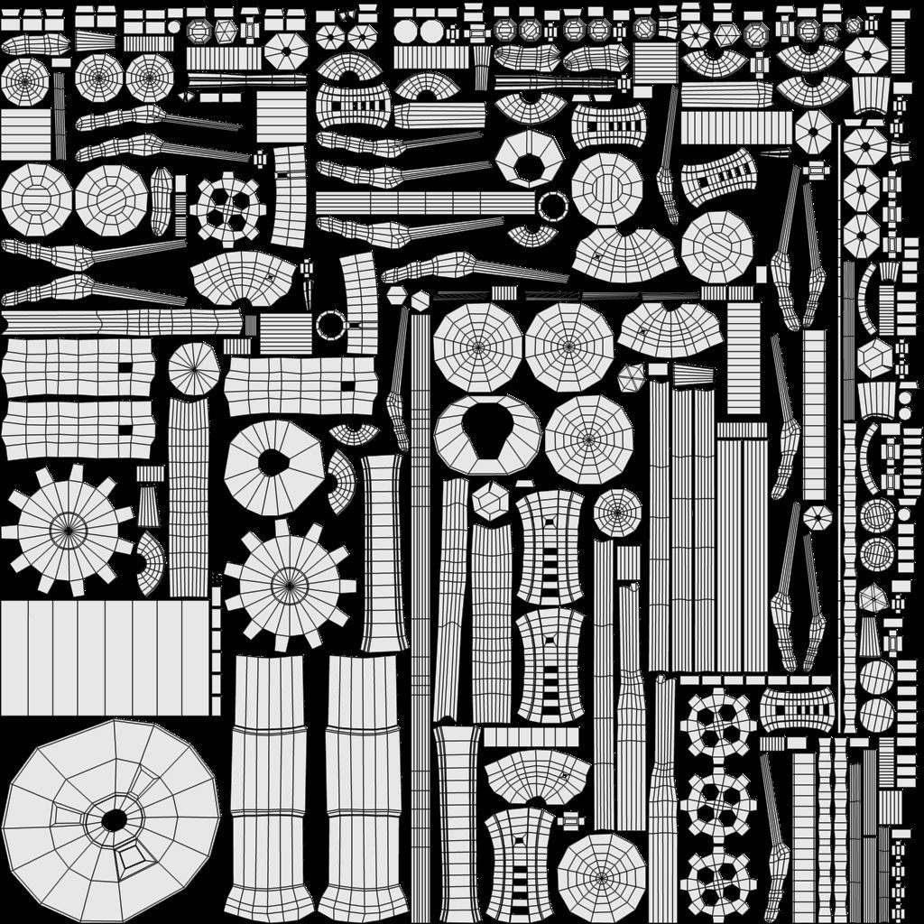 Steampunk Robot Low-poly 3D model_20