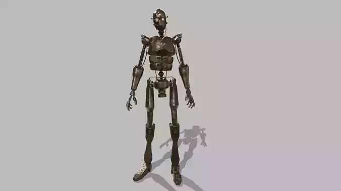 Steampunk Robot Low-poly 3D model