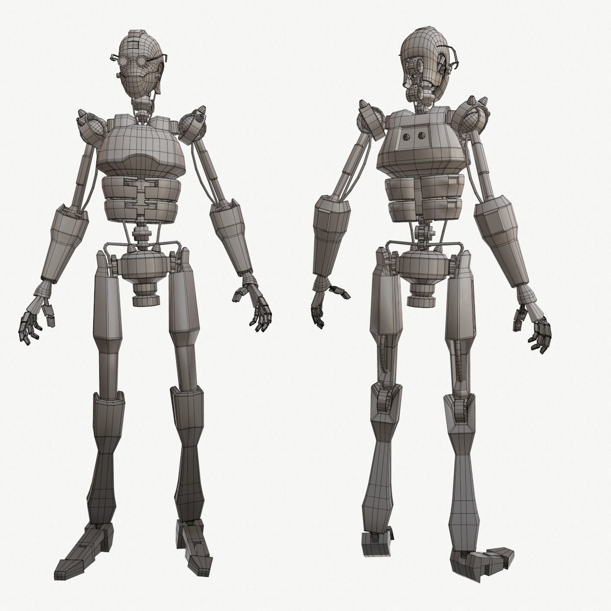 Steampunk Robot Low-poly 3D model_18