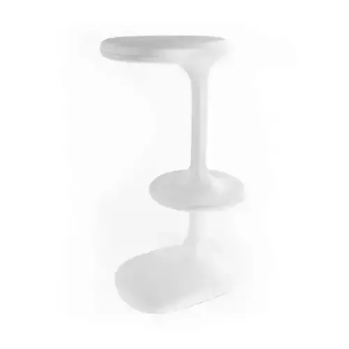 White Plastic Bar Stool