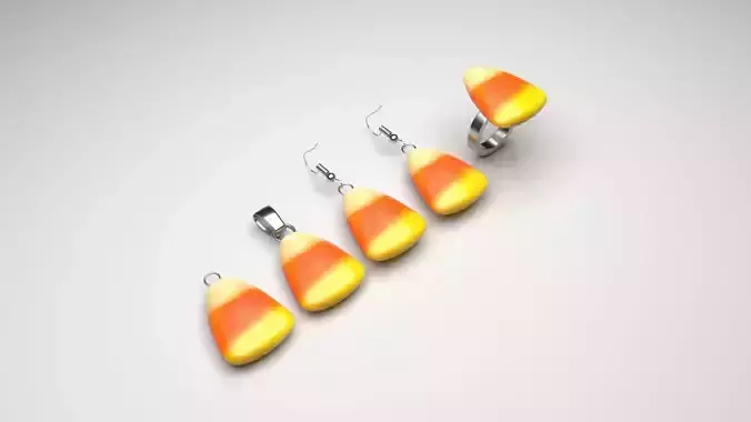 Candy Corn Jewellery Collection 3D print model