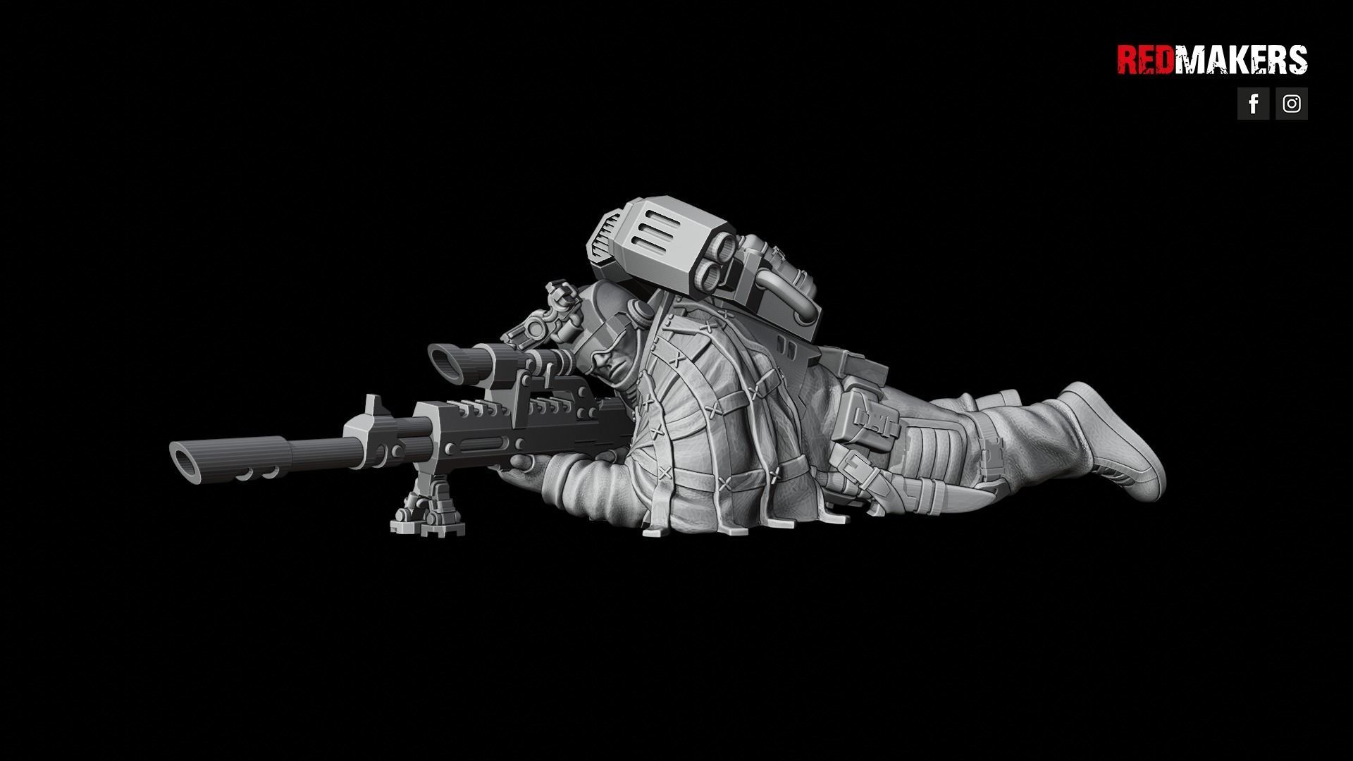 Airborne Division - Snipers of the Imperial Force 3D print model_26