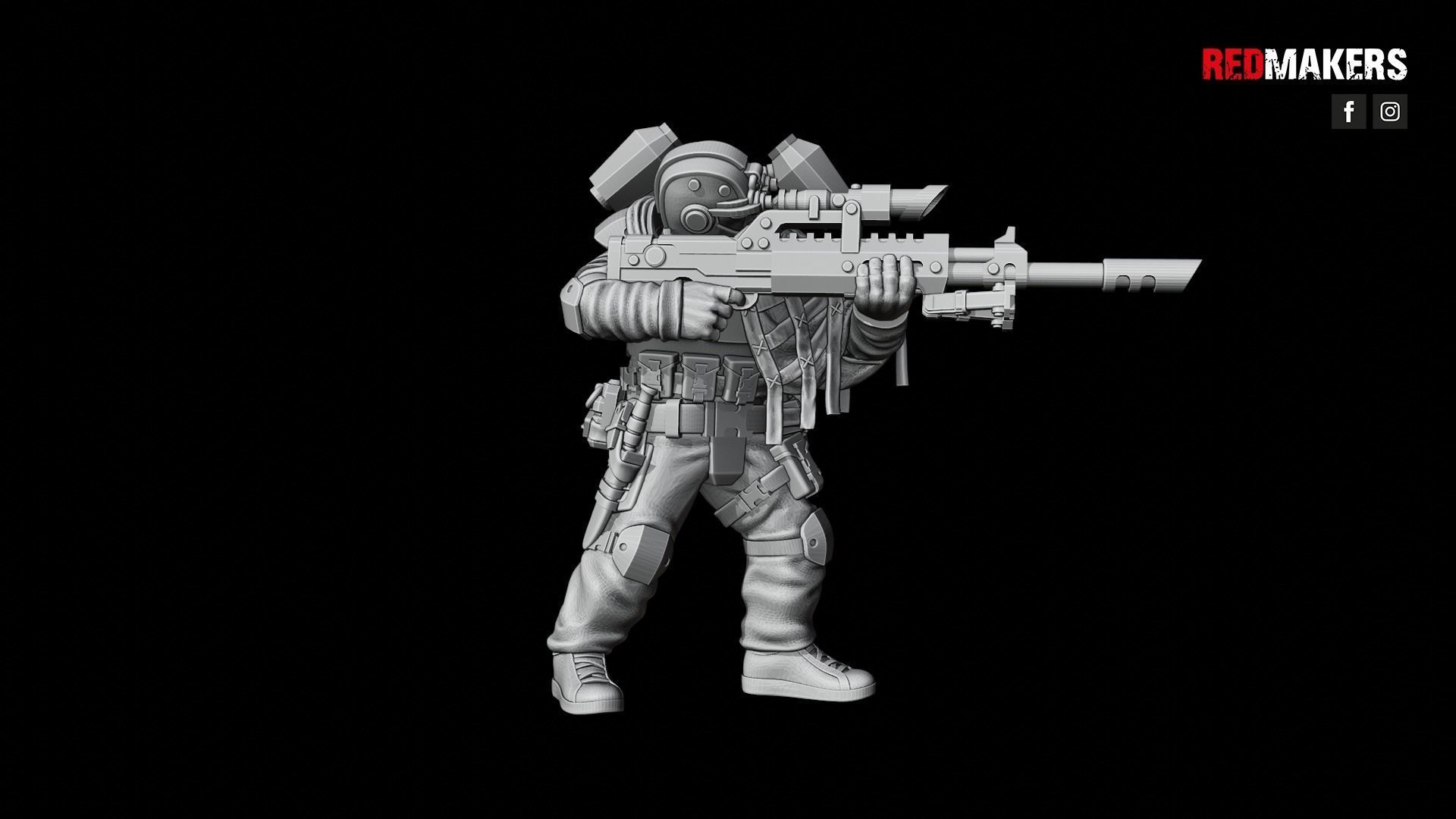 Airborne Division - Snipers of the Imperial Force 3D print model_19