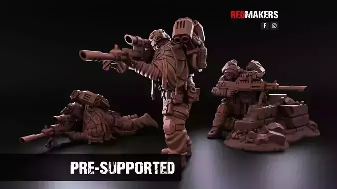 Airborne Division - Snipers of the Imperial Force 3D print model
