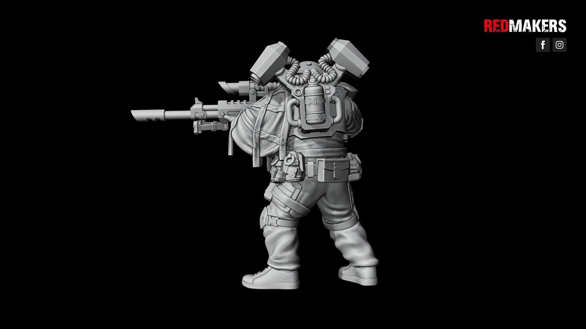 Airborne Division - Snipers of the Imperial Force 3D print model_20