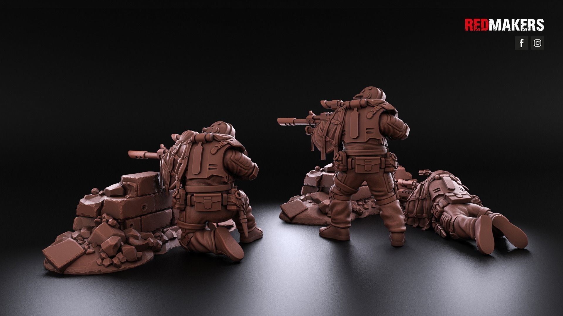 Airborne Division - Snipers of the Imperial Force 3D print model_4