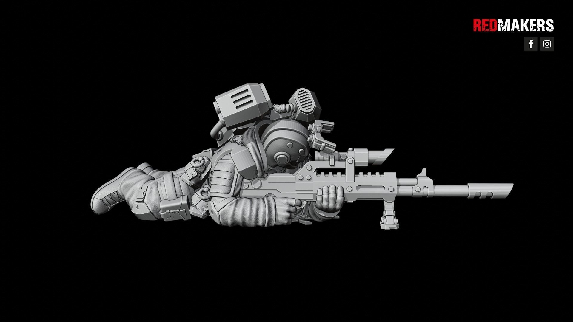 Airborne Division - Snipers of the Imperial Force 3D print model_25
