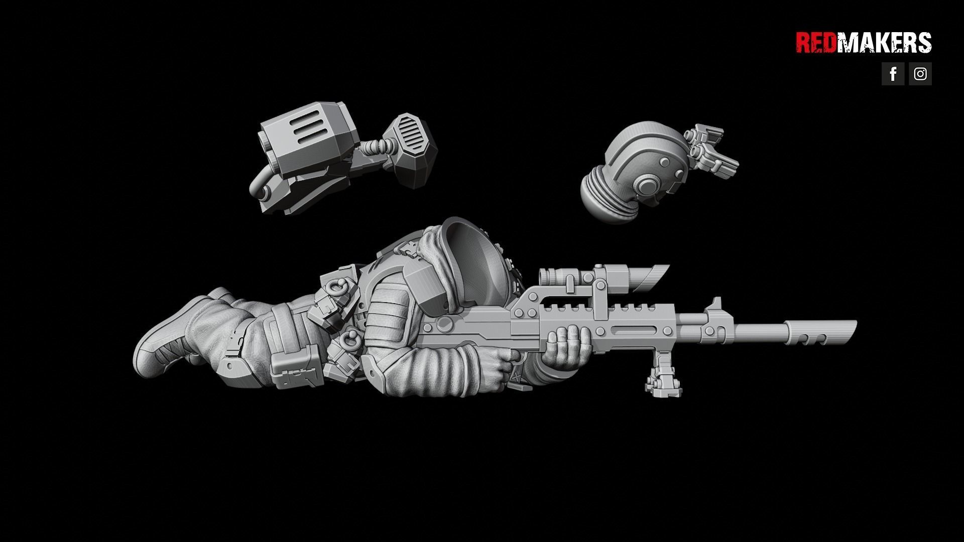 Airborne Division - Snipers of the Imperial Force 3D print model_27