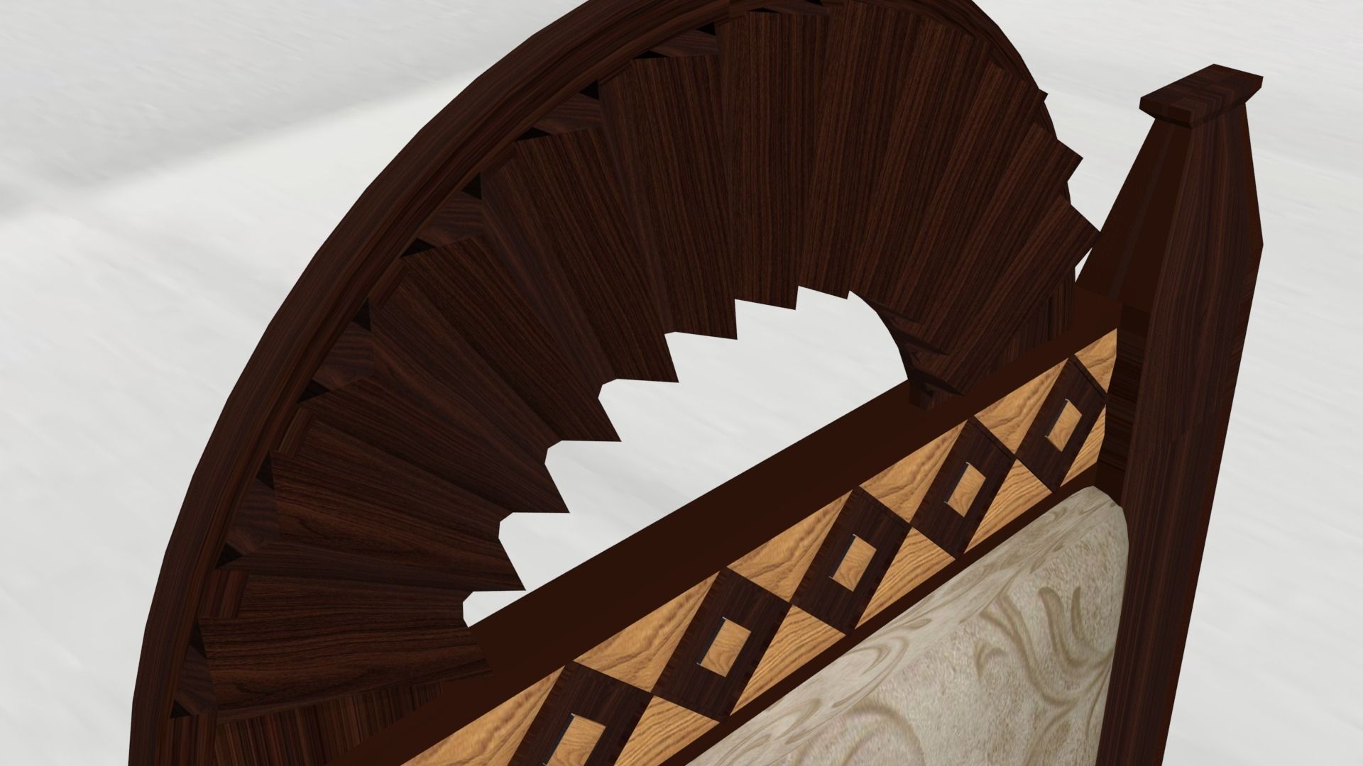 Chair with ornate design 3D model_0