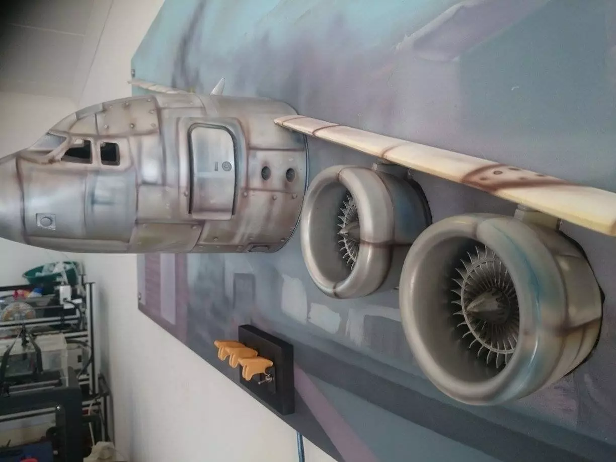 airplane wall art 3D model