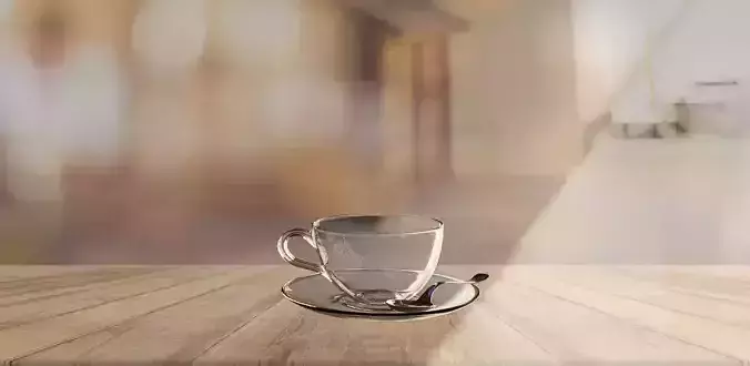 Empty glass coffe cup