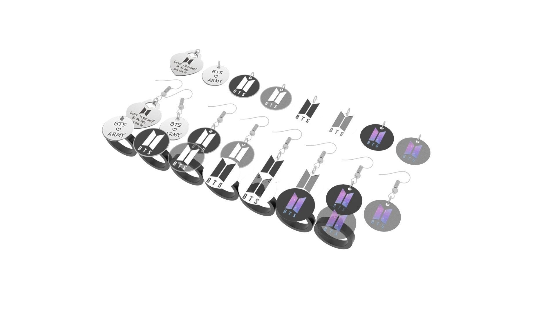 BTS Jewelries Set 3D print model_5