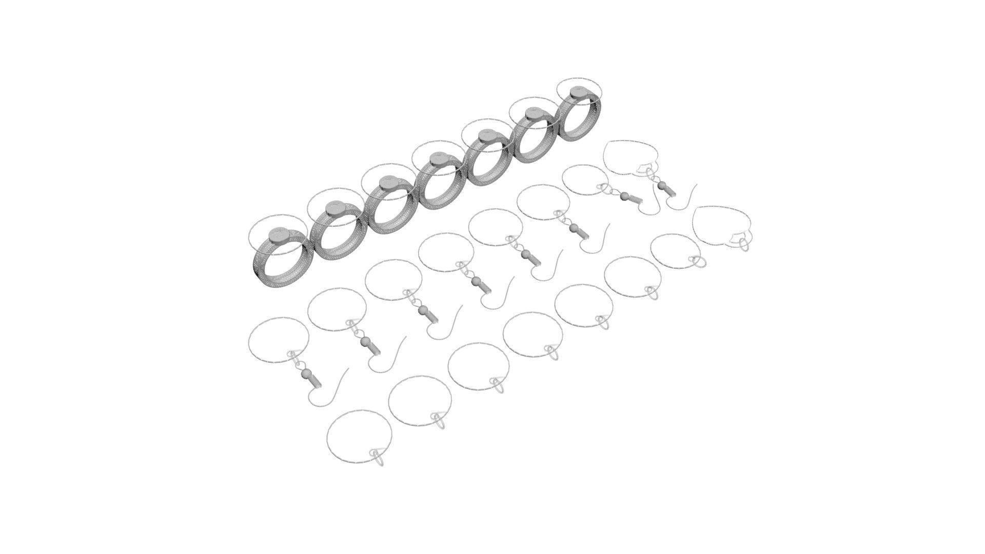 BTS Jewelries Set 3D print model_11