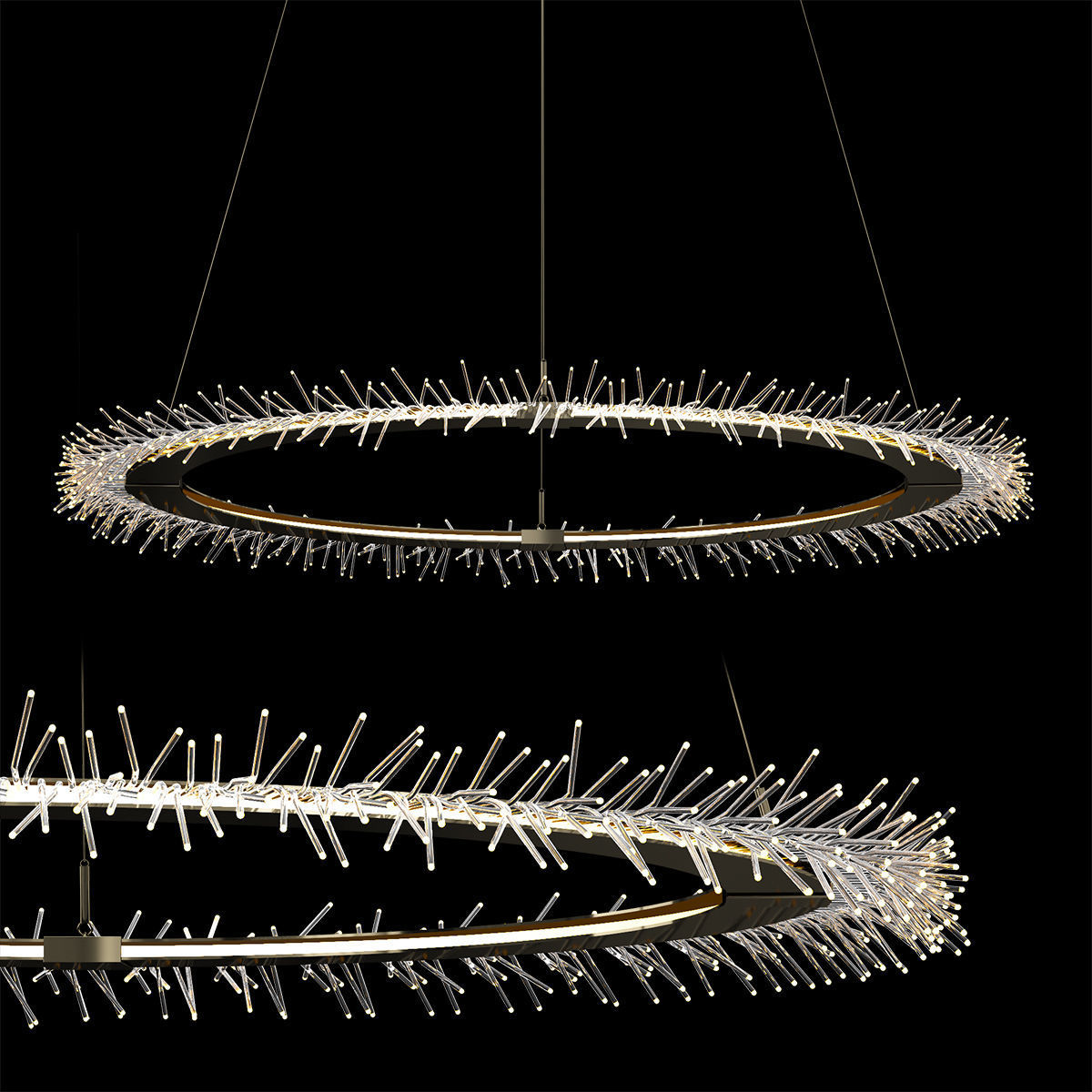 ANEMONE CIRCULAR 37 WIDE GOLD PENDANT 3D model_6