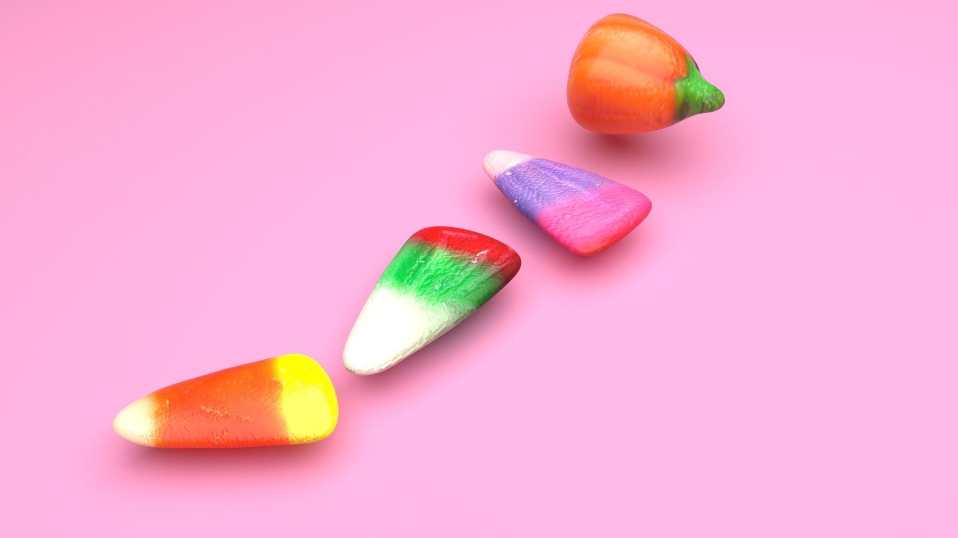 Candy Corns Set 3D model_4