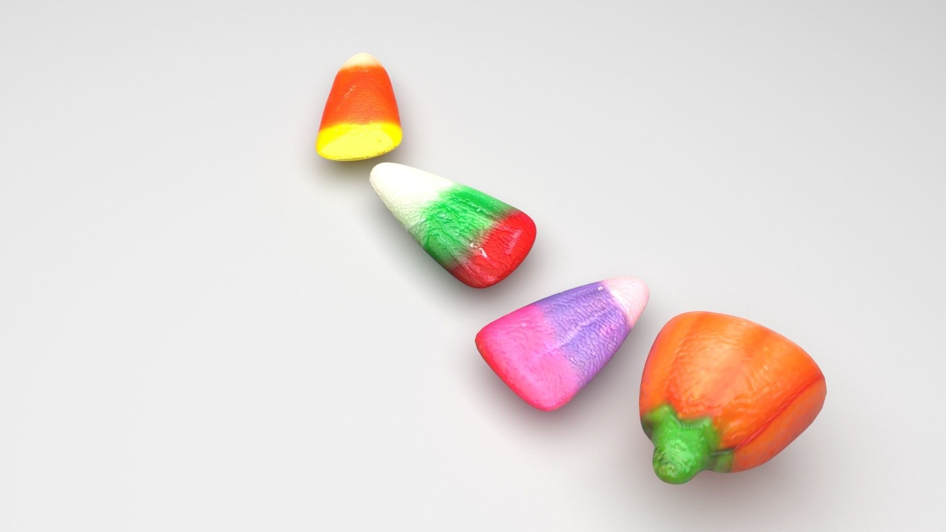 Candy Corns Set 3D model_1