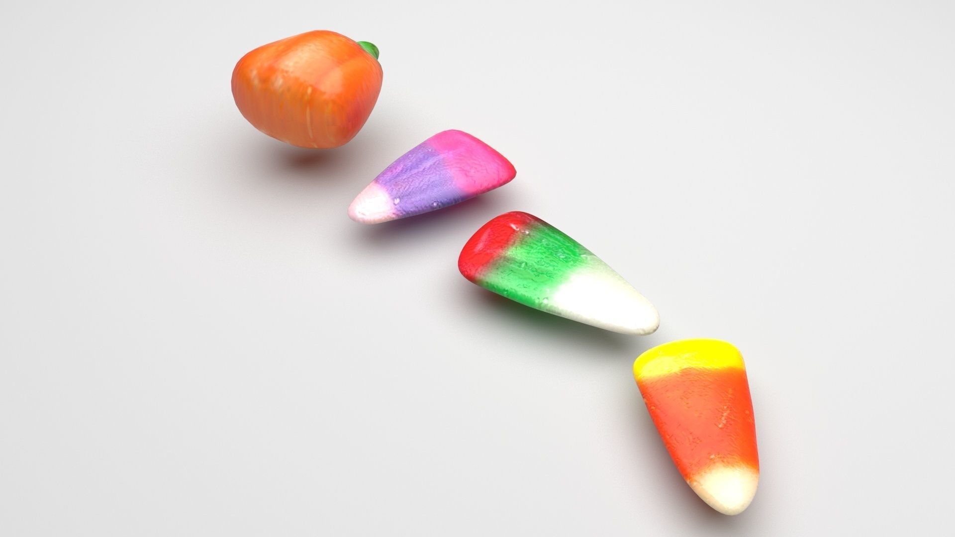 Candy Corns Set 3D model_3