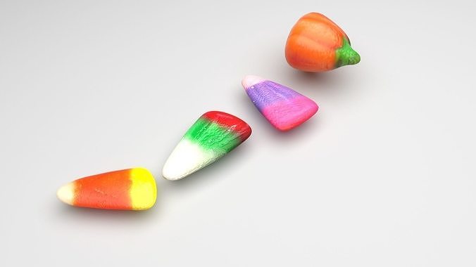 Candy Corns Set 3D model