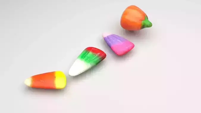 Candy Corns Set 3D model