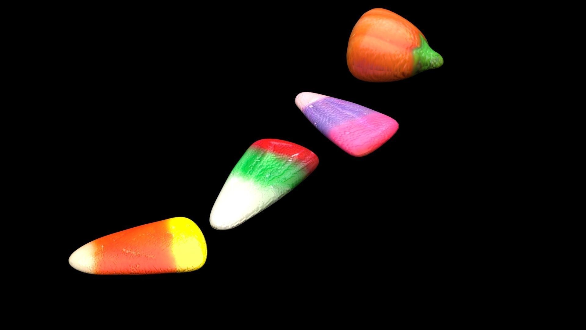 Candy Corns Set 3D model_6