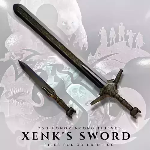Xenk  sword from DnD Honor among Thieves 3D print model