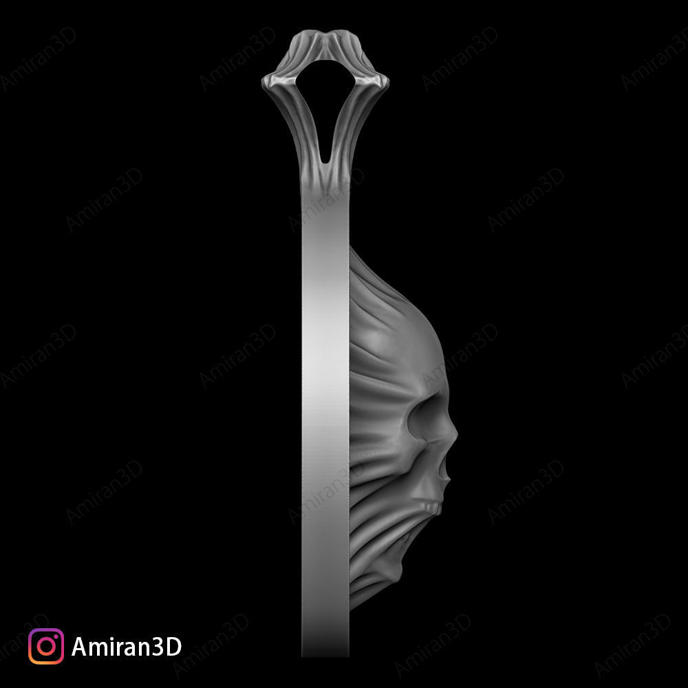 Skull Pendant 3D print model_12