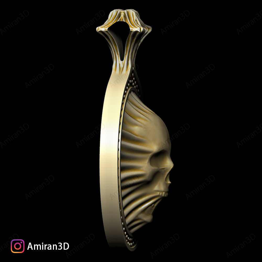 Skull Pendant 3D print model_2