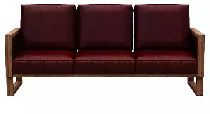 Sofa 3 seater with wooden frames